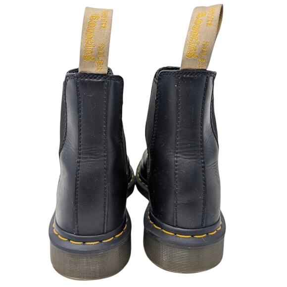 Dr. Martens 2976 Vegan Chelsea Boots Black Faux Leather Unisex UK6 USL8 - Picture 3 of 7